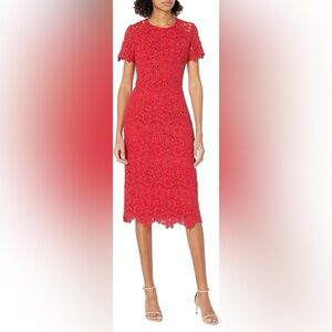 Shoshanna Beaux Lace Midi Dress Sz 12